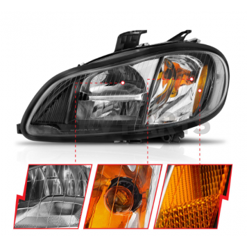 ANZO USA Headlight Assembly Oval Standard Beam Set Of 2 - 131030-1