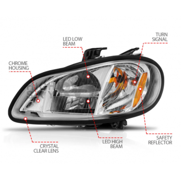 ANZO USA Headlight Assembly Oval Standard Beam Set Of 2 - 131031-2