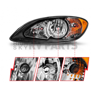 ANZO USA Headlight Assembly Oval Standard Beam Set Of 2 - 131032-4