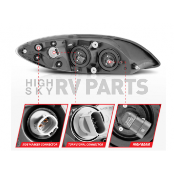 ANZO USA Headlight Assembly Oval Standard Beam Set Of 2 - 131032-2