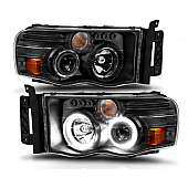 ANZO USA Headlight Assembly Rectangular Crystal Headlight Set Of 2 - 111490
