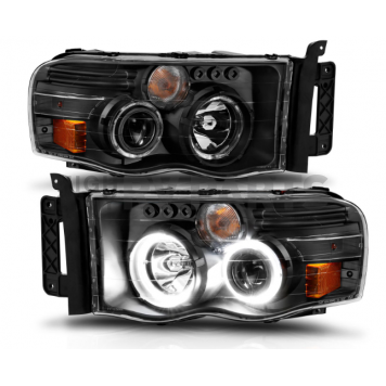 ANZO USA Headlight Assembly Rectangular Crystal Headlight Set Of 2 - 111490
