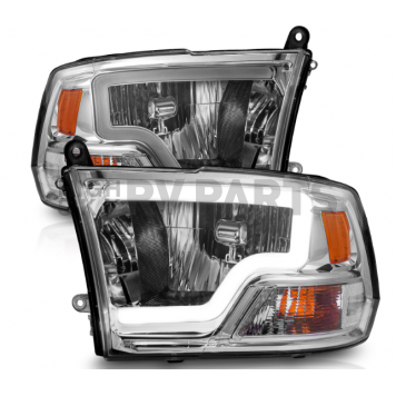 ANZO USA Headlight Assembly Rectangular Crystal Headlight Set Of 2 - 111516