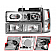 ANZO USA Headlight Assembly Rectangular Crystal Headlights With Turn Signal Set Of 2 - 111508