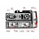 ANZO USA Headlight Assembly Rectangular Crystal Headlights With Turn Signal Set Of 2 - 111508