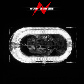 ANZO USA Headlight Assembly Rectangular Crystal Headlights With Turn Signal Set Of 2 - 111508-1