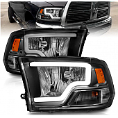 ANZO USA Headlight Assembly Rectangular Crystal Headlights With Turn Signal Set Of 2 - 111515