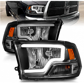 ANZO USA Headlight Assembly Rectangular Crystal Headlights With Turn Signal Set Of 2 - 111515