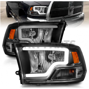 ANZO USA Headlight Assembly Rectangular Crystal Headlights With Turn Signal Set Of 2 - 111515