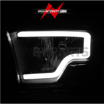 ANZO USA Headlight Assembly Rectangular Crystal Headlights With Turn Signal Set Of 2 - 111515-4