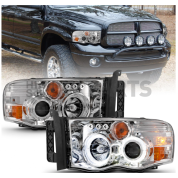 ANZO USA Headlight Assembly Rectangular Projector Beam Set Of 2 - 111491-5