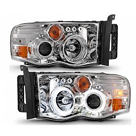 ANZO USA Headlight Assembly Rectangular Projector Beam Set Of 2 - 111491