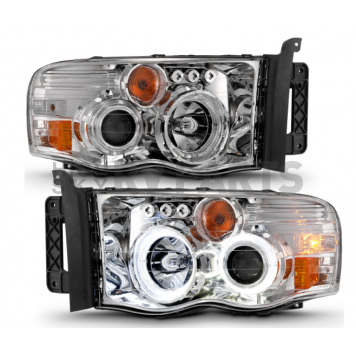 ANZO USA Headlight Assembly Rectangular Projector Beam Set Of 2 - 111491