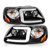 ANZO USA Headlight Assembly Rectangular Projector Beam Set Of 2 - 111503