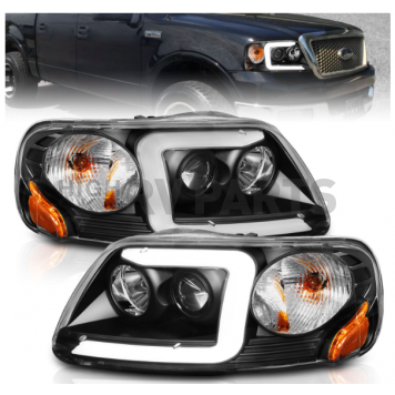 ANZO USA Headlight Assembly Rectangular Projector Beam Set Of 2 - 111503-4
