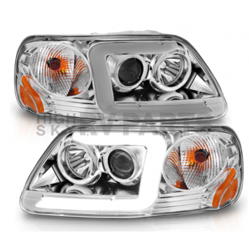ANZO USA Headlight Assembly Rectangular Projector Beam Set Of 2 - 111504