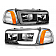 ANZO USA Headlight Assembly Rectangular Projector Beam Set Of 2 - 111522