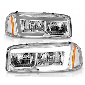 ANZO USA Headlight Assembly Rectangular Projector Beam Set Of 2 - 111523