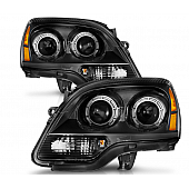 ANZO USA Headlight Assembly Rectangular Projector Beam Set Of 2 - 111530
