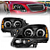 ANZO USA Headlight Assembly Rectangular Projector Beam Set Of 2 - 111530