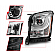 ANZO USA Headlight Assembly Rectangular Projector Beam Set Of 2 - 111536
