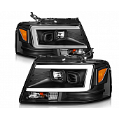 ANZO USA Headlight Assembly Rectangular Projector Beam Set Of 2 - 111541