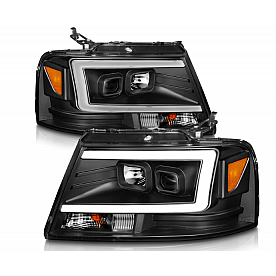ANZO USA Headlight Assembly Rectangular Projector Beam Set Of 2 - 111541