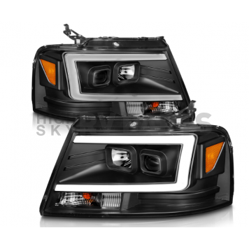 ANZO USA Headlight Assembly Rectangular Projector Beam Set Of 2 - 111541