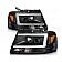 ANZO USA Headlight Assembly Rectangular Projector Beam Set Of 2 - 111541