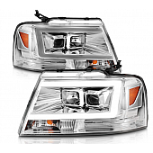 ANZO USA Headlight Assembly Rectangular Projector Beam Set Of 2 - 111542