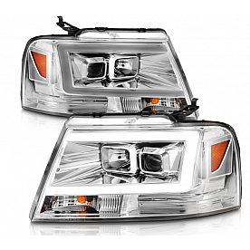 ANZO USA Headlight Assembly Rectangular Projector Beam Set Of 2 - 111542