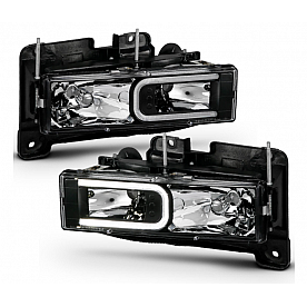 ANZO USA Headlight Assembly Rectangular Standard Beam Set Of 2 - 111498
