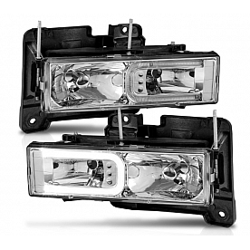 ANZO USA Headlight Assembly Rectangular Standard Beam Set Of 2 - 111499