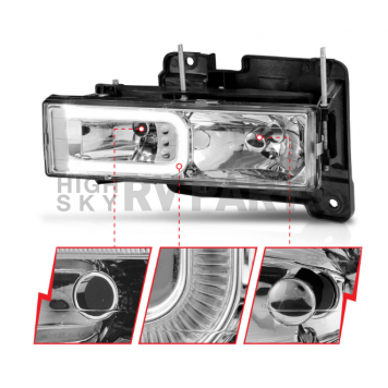ANZO USA Headlight Assembly Rectangular Standard Beam Set Of 2 - 111499-1