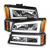ANZO USA Headlight Assembly Rectangular Standard Beam Set Of 4 - 111501