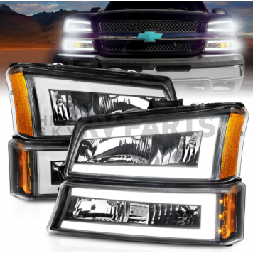 ANZO USA Headlight Assembly Rectangular Standard Beam Set Of 4 - 111501-5