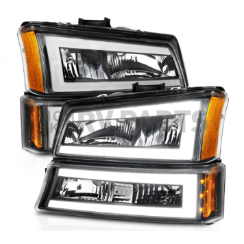 ANZO USA Headlight Assembly Rectangular Standard Beam Set Of 4 - 111501