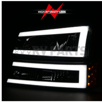 ANZO USA Headlight Assembly Rectangular Standard Beam Set Of 4 - 111501-2