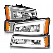 ANZO USA Headlight Assembly Rectangular Standard Beam Set Of 4 - 111502