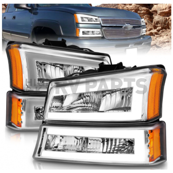 ANZO USA Headlight Assembly Rectangular Standard Beam Set Of 4 - 111502-5