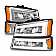 ANZO USA Headlight Assembly Rectangular Standard Beam Set Of 4 - 111502