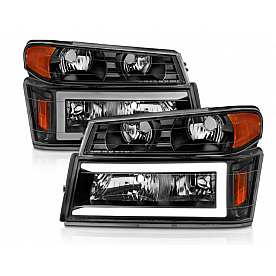 ANZO USA Headlight Assembly Rectangular Standard Beam Set Of 4 - 111558