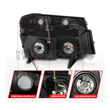 ANZO USA Headlight Assembly Rectangular Standard Beam Set Of 4 - 111558-4