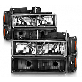 ANZO USA Headlight Assembly Rectangular Standard Beam Set Of 8 - 111505
