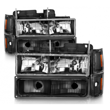 ANZO USA Headlight Assembly Rectangular Standard Beam Set Of 8 - 111505