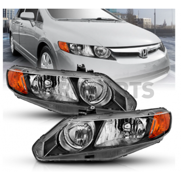ANZO USA HONDA CIVIC 06-11 CRYSTAL HEADLIGHTS 4DR BLACK (OE TYPE REPLACEMENT) - 121547-4