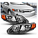 ANZO USA HONDA CIVIC 06-11 CRYSTAL HEADLIGHTS 4DR BLACK (OE TYPE REPLACEMENT) - 121547