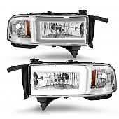 ANZO USA DODGE RAM CRYSTAL PLANK STYLE HEADLIGHTS CHROME - 111555