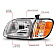 ANZO USA TOYOTA TUNDRA LED CRYSTAL PLANK STYLE HEADLIGHTS CHROME W/ CORNER LIGHTS 2PCS - 111580