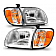 ANZO USA TOYOTA TUNDRA LED CRYSTAL PLANK STYLE HEADLIGHTS CHROME W/ CORNER LIGHTS 2PCS - 111580